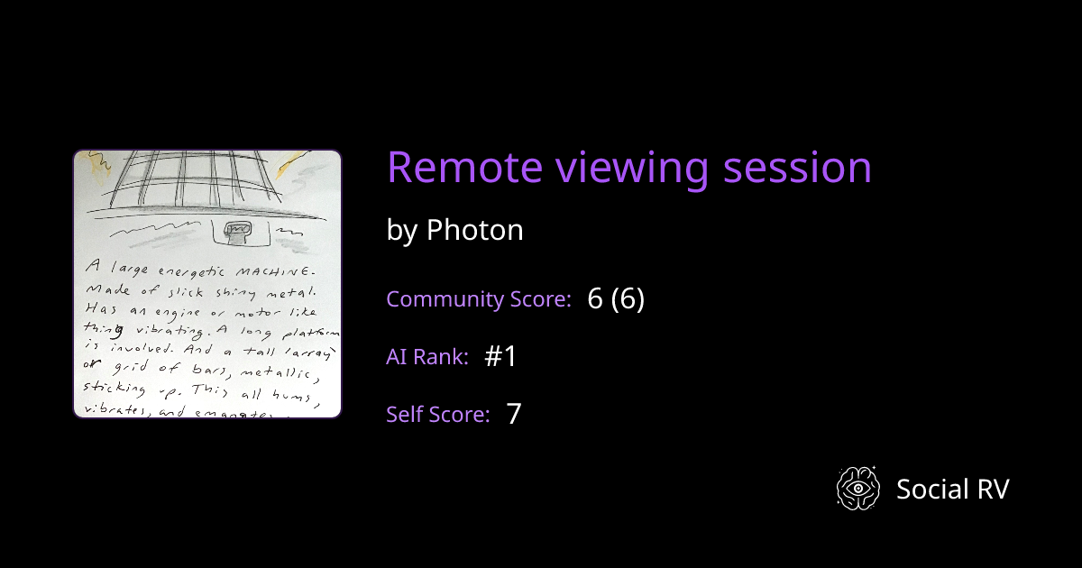 Photon's remote viewing session