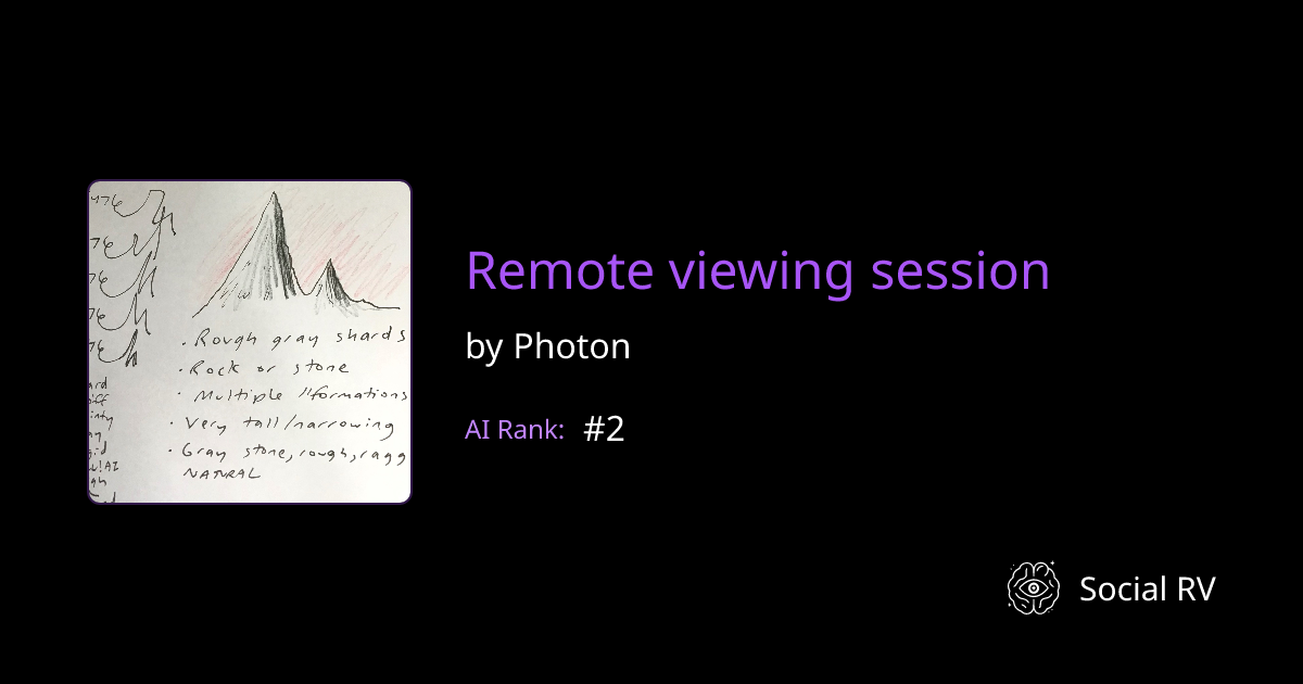 Photon's remote viewing session